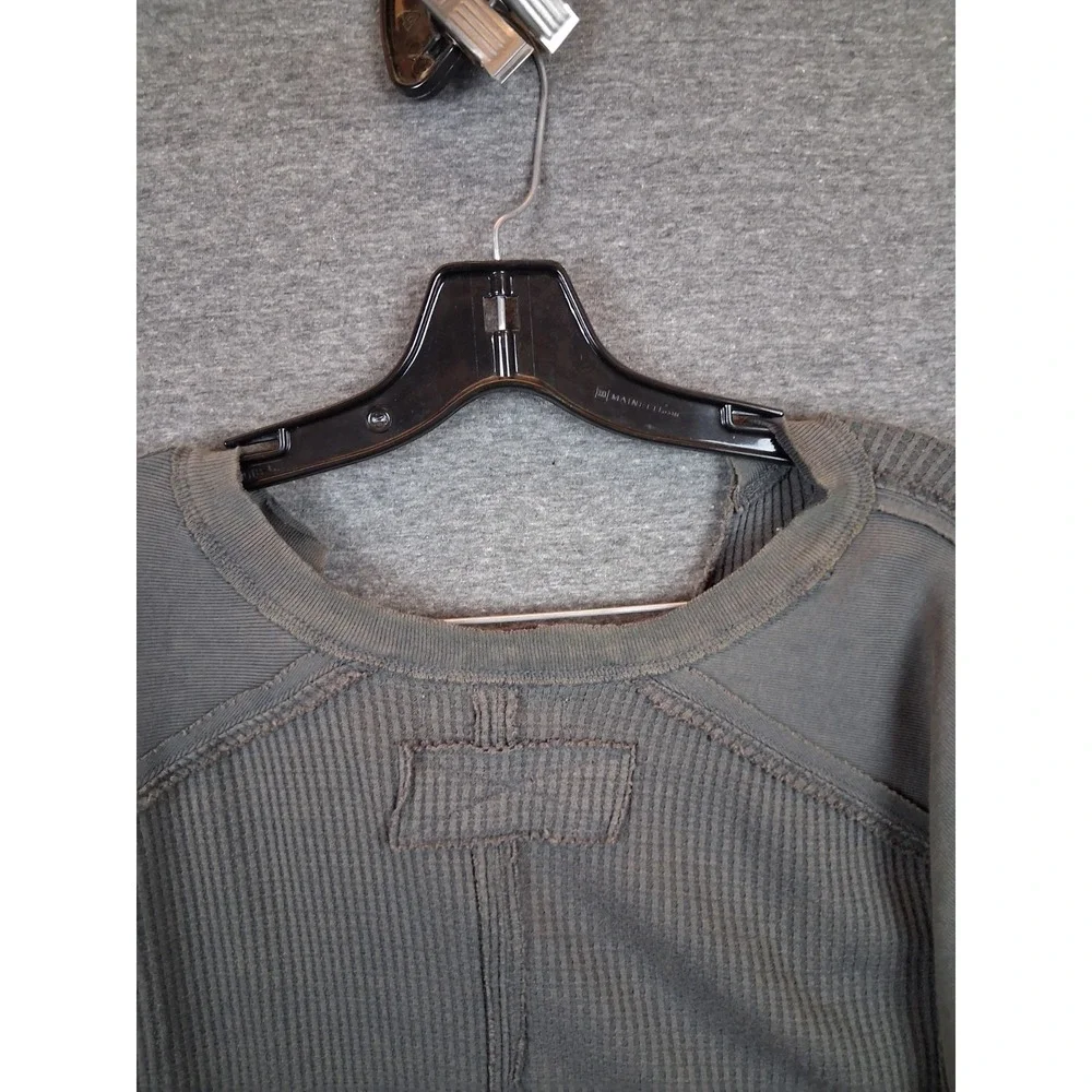 NEW Free People Shirt Womens Medium Gray Tunic Waffle Knit Casual Boho Oversized